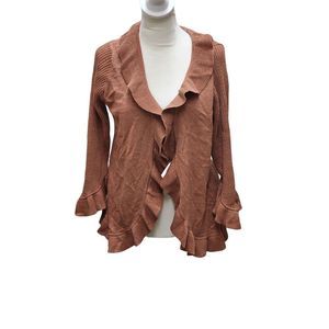 Nine West 2X womens Cardigan Gold Glitter
